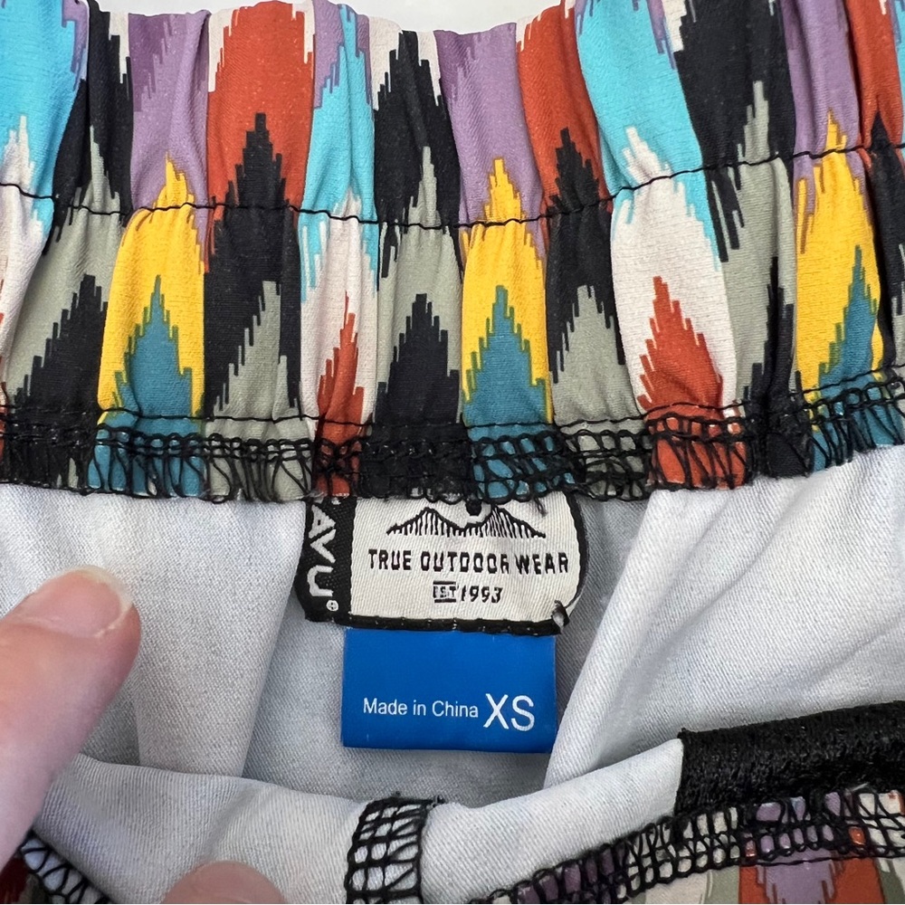 Kavu Colorful Geometric Women's Tepic Athletic Shorts Size XS - Picture 7 of 9